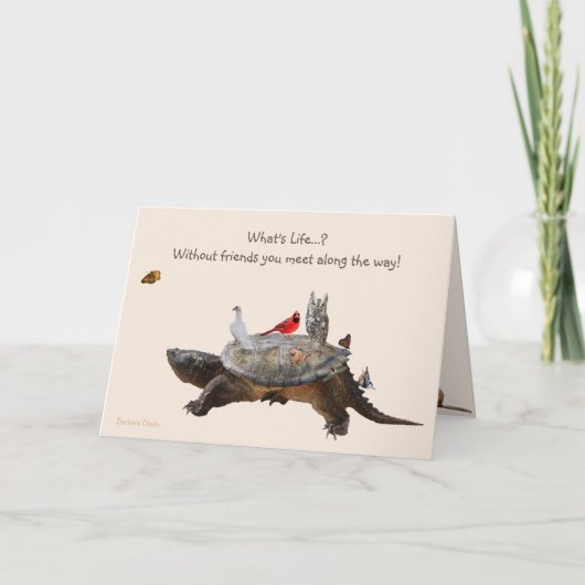 HappyBirthday: Wat is het leven zonder vrienden. Kaart (Voorkant)