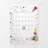 HappyBirthdayCard September 2022 Kalender Trifold Drieluik Kaart (Cover)