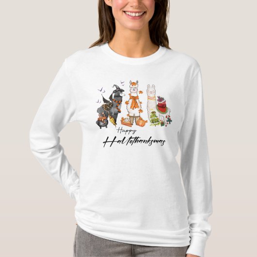 HAPPYHALLOTHANKSMAS-shirt T-shirt (Voorkant)