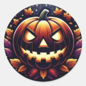 HappyHalloween Ronde Sticker (Voorkant)