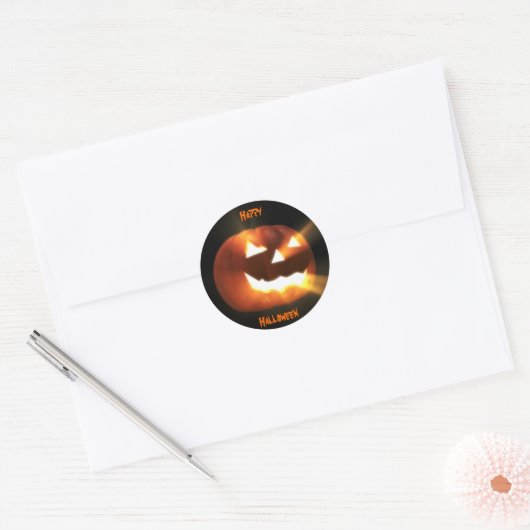 HappyHalloween Ronde Sticker (Envelop)