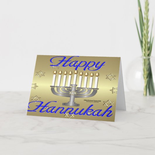 HappyHannukah Feestdagen Kaart (Voorkant)