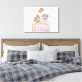 HappyHoppers® verpakt canvas Afdruk (Insitu (Slaapkamer))