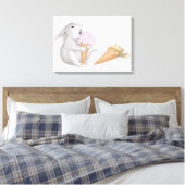 HappyHoppers® verpakt canvas Afdruk (Insitu (Slaapkamer))