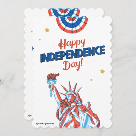 #HappyIndependenceDay Uitnodiging (Voorkant / Achterkant)