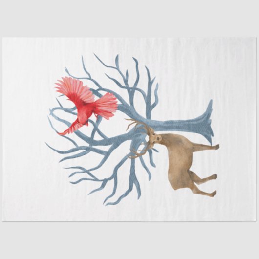 HappyLand-kerstontwerp 14 Tissuepapier (Voorkant)