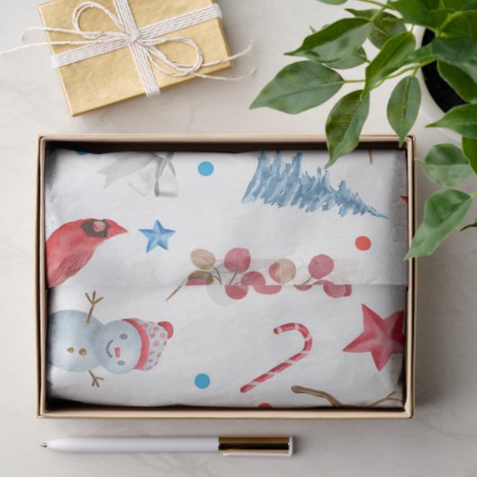 HappyLand-kerstontwerp 3 Tissuepapier (Geschenk)