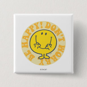 Happy's Happy Motto Vierkante Button 5,1 Cm
