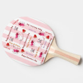 HappyValentine's Day Ping Pong PaddleCouple Hearts Tafeltennisbatje (Zijkant)