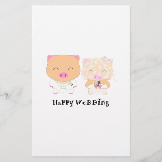 HappyWedding Briefpapier (Voorkant)