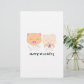 HappyWedding Briefpapier (Staand voorkant)