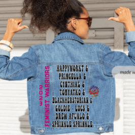 HappyWorkT 2023 FEMINISTISCHE KRIJGER QUEENS RETRO Denim Jacket