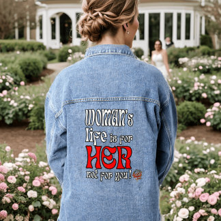 HappyWorkT HET LEVEN VAN DE VROUW IS VOOR HAAR, NI Denim Jacket