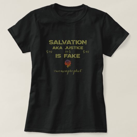 Happyworkt SALVATION IS NEP Christelijk T-shirt (Design voorkant)