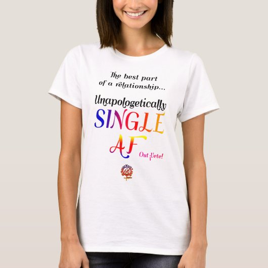 HappyWorkT ZONDER VERONTSCHULDIGINGEN SINGLE AF GR T-shirt (Voorkant)