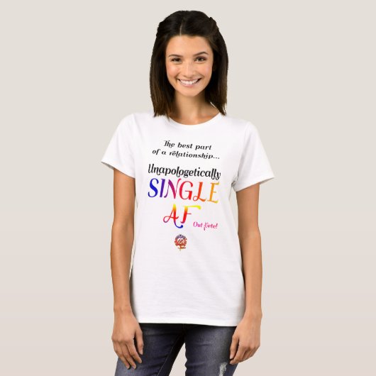 HappyWorkT ZONDER VERONTSCHULDIGINGEN SINGLE AF GR T-shirt (Voorkant volledig)