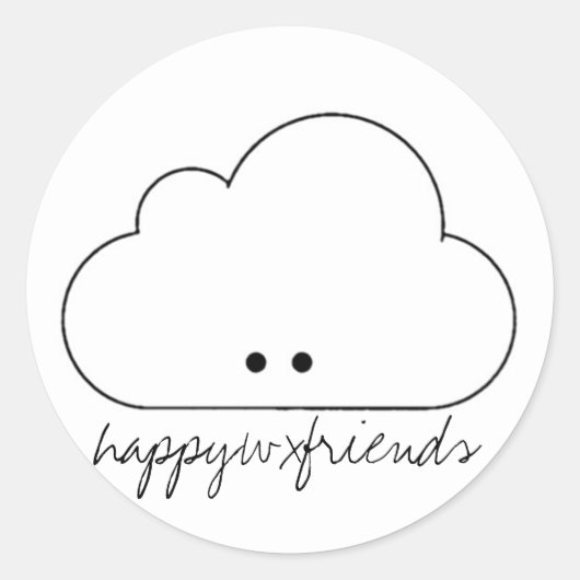 Happywxfriend!!! Ronde Sticker (Voorkant)