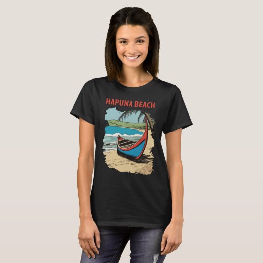 Hapuna Beach, Hawaï T-shirt (Voorkant volledig)
