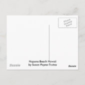 Hapuna Beach Hawaii Briefkaart (Achterkant)