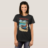 Hapuna Beach Hawaii Outrigger Reis T-Shirt (Voorkant volledig)