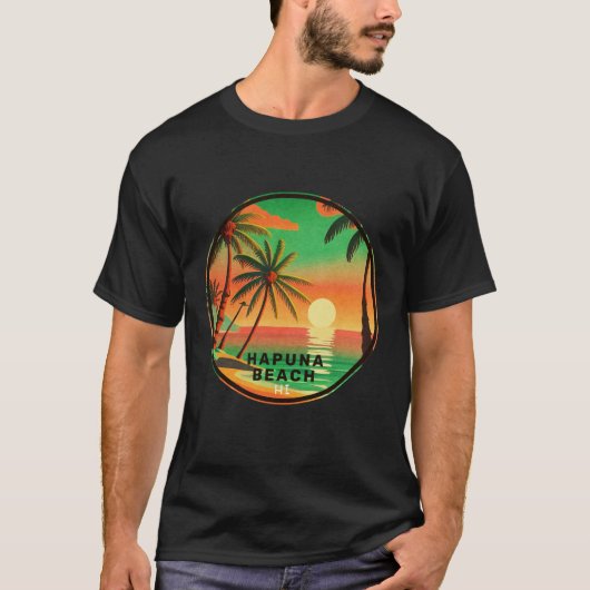 Hapuna Beach Hawaii  Sunset Souvenirs jaren 1950 T-shirt (Voorkant)