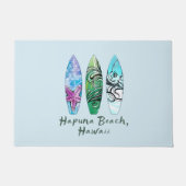 Hapuna Beach Hawaii Surfboards Voorste deur Mat (Voorkant)