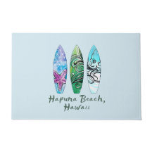 Hapuna Beach Hawaii Surfboards Voorste deur Mat