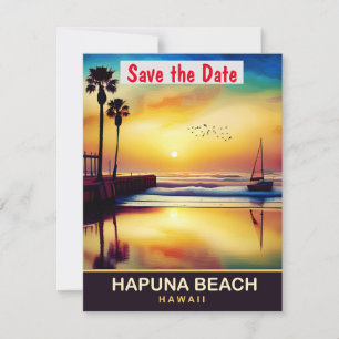 Hapuna Beach Hawaii Tropische Trouw Uitnodiging