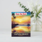Hapuna Beach Hawaii Tropische Trouw Uitnodiging (Staand voorkant)