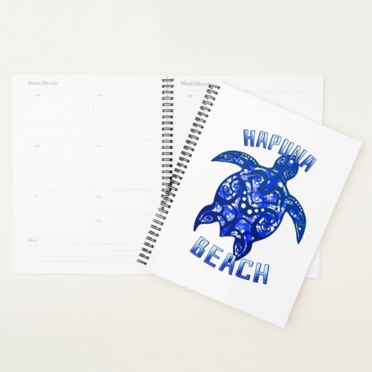 Hapuna Beach Hawaii Vacation Tribal Turtle Planner (Display)