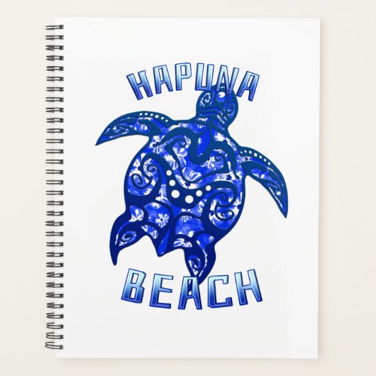 Hapuna Beach Hawaii Vacation Tribal Turtle Planner (Voorkant)