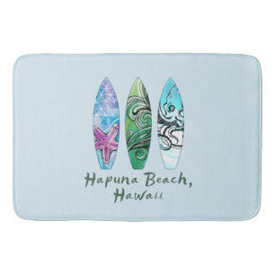 Hapuna Beach Hawaii Waterverf Surfboards Badmat