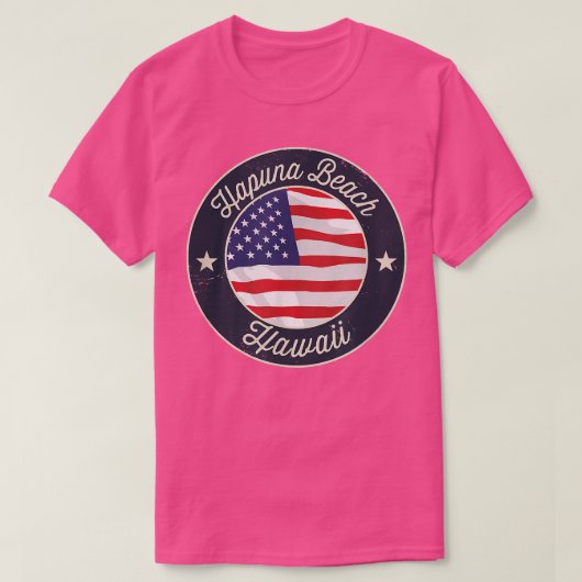 Hapuna Beach - Patriotic Hawaii Souvenir T-Shirt (Design voorkant)