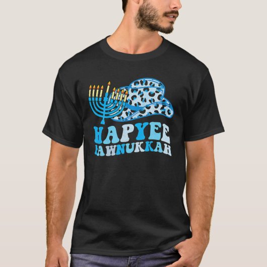 Hapyee Hawnukkah Hanukkah Menorah Print Cowboy Pet T-shirt (Voorkant)