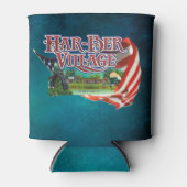 Har-Ber Village and flag Can Cooler2026 Blikjeskoeler (Voorkant)