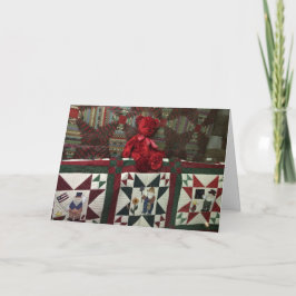 Har-Ber Village velvet bear 2014c Greeting Card Feestdagen Kaart