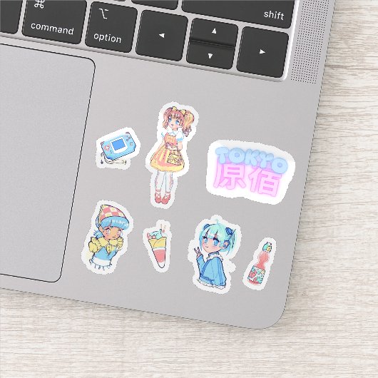 Harajuku Anime Girl Sticker (Detail)