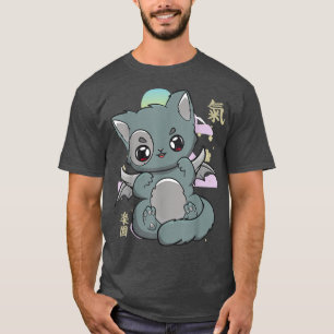 Harajuku Cat Anime Neko Pastel Gothic Angelcore Sa T-shirt