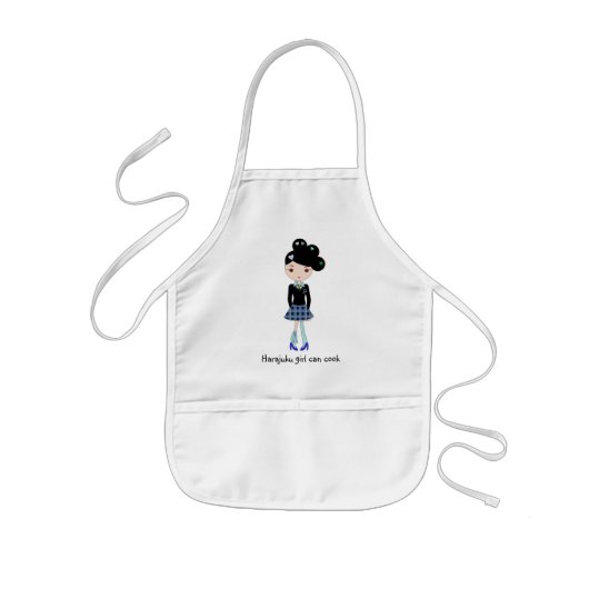Harajuku Girl Can Cook Apron Kinder Schort (Voorkant)