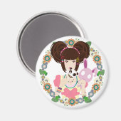 Harajuku Girl Yuriko - grens Magneet (Voorkant / Achterkant)