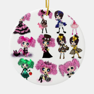 Harajuku Girls - Lolita fashionistas Keramisch Ornament
