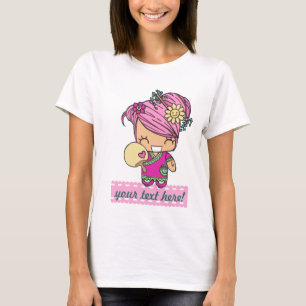 Harajuku kawaii kokeshi doll white shirt sjabloon