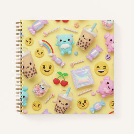 Harajuku Kawaii Style: Emoji's en teddyberen van N Notitieboek