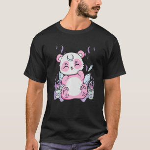 Harajuku Panda en Nu Gothic Beer voor Cute Horror T-shirt