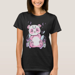 Harajuku Panda en Nu Gothic Beer voor Cute Horror T-shirt