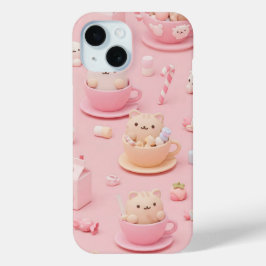 Harajuku-stijl: Kittens in bekers door Natasha Us iPhone 15 Case