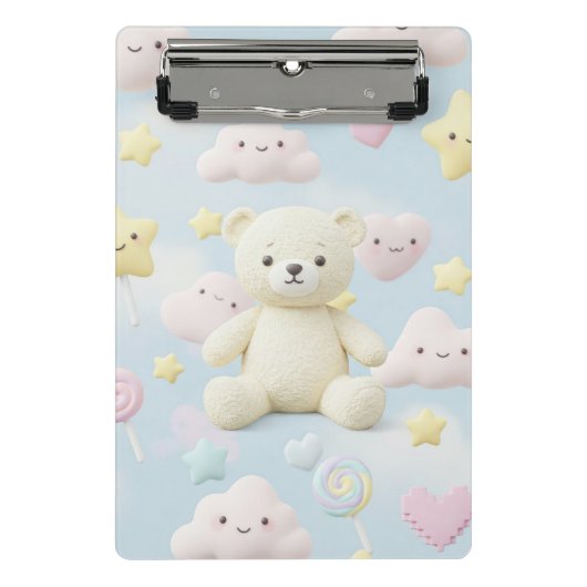 Harajuku Style: Wolken en sterren van Natasha Us Mini Klembord (Voorkant)