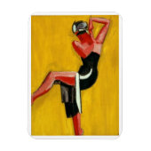 Harald Giersing, Dancer on Yellow Background, 1920 Magneet (Verticaal)