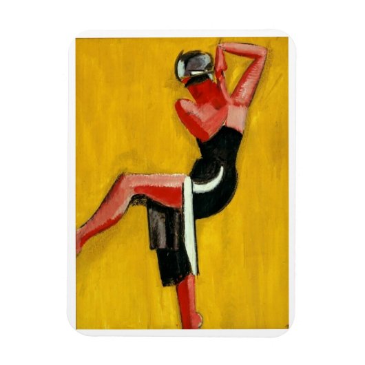 Harald Giersing, Dancer on Yellow Background, 1920 Magneet (Verticaal)