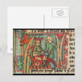 Harald I Fairhair greeting Guthrum "Flateybok" Briefkaart (Voorkant / Achterkant)